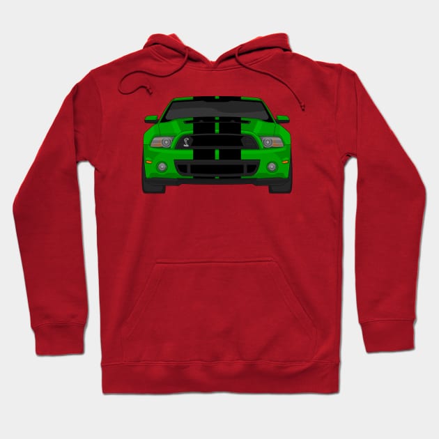 MUSTANG SHELBY GT500 GREEN Hoodie by VENZ0LIC